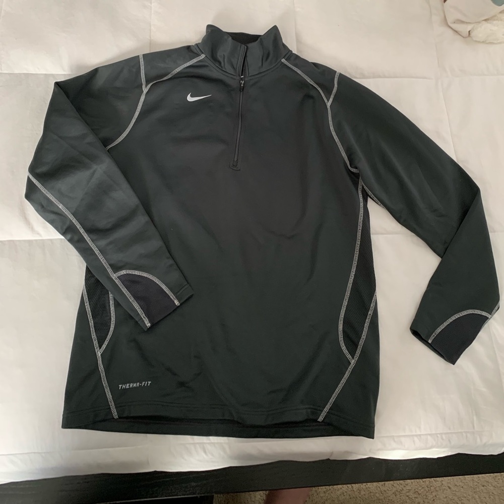 nike pullover dark gray quarter zip